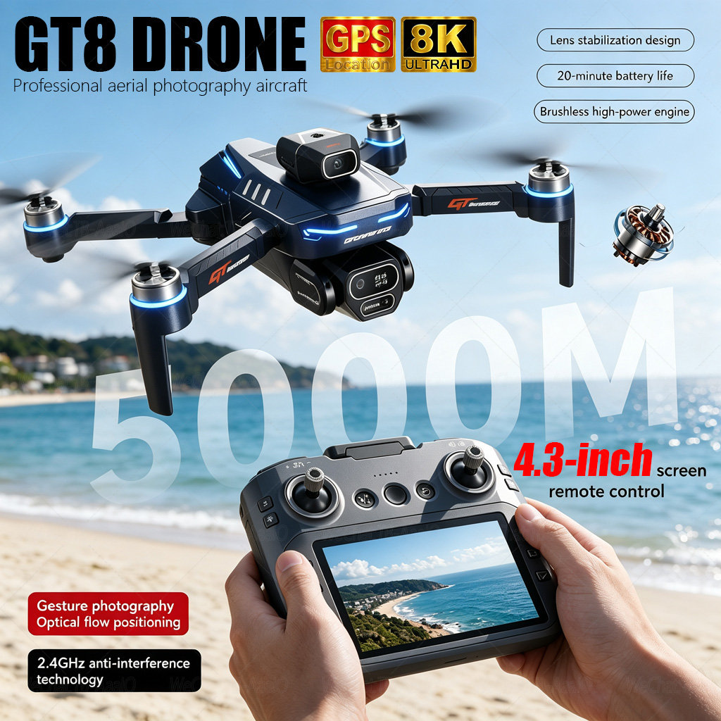 NEW GT8 HD RC Drone 4K Profess - Drone Video Production recension och pris